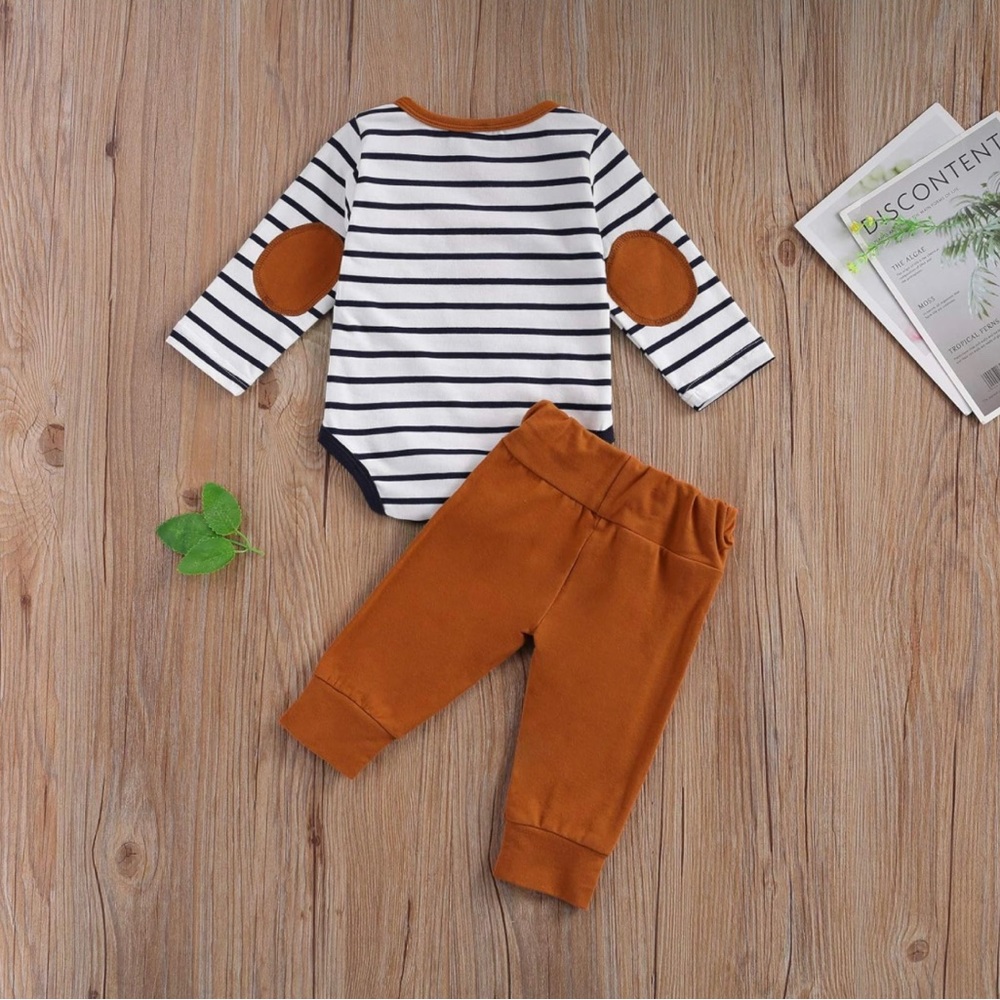 Newborn Baby Boy Girl Clothes striped Knitted Cotton Long Sleeve Pants - Picture 6 of 6